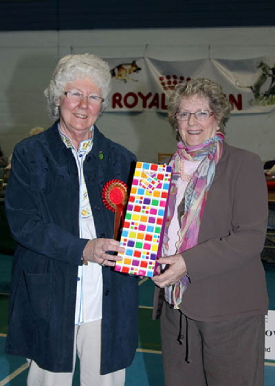 President Mrs Jean Abbey presenting the Judge her gift